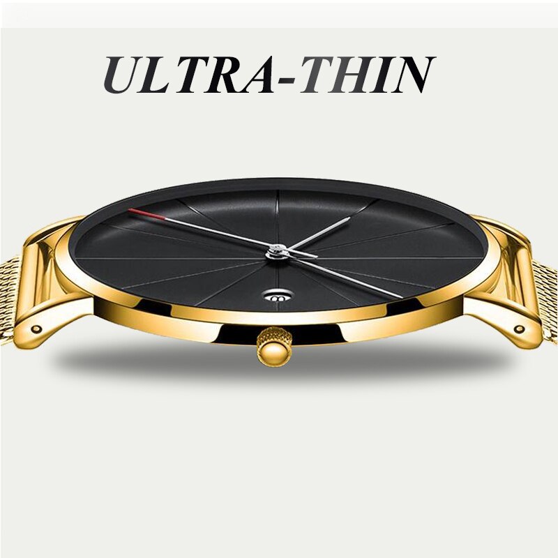 Montres Ultra-fines pour femmes, montre-Bracelet de luxe en or Rose, tendance