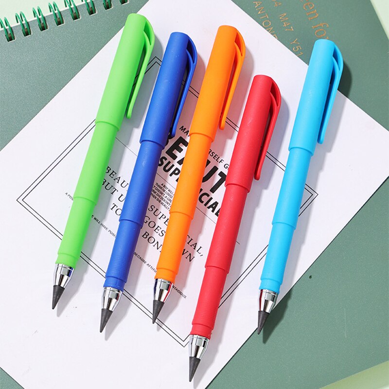 8Pcs Eeuwige Pen Onbeperkt Schrijven Potlood Geen Inkt Pen Uitwisbare Voor Kinderen Tekening School Kantoor Kawaii Briefpapier