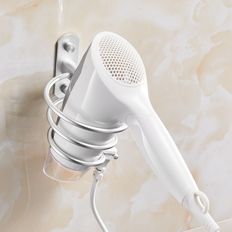 Föhn Houder Wandmontage Organisator Spiraal Standhouder Rack Aluminium Badkamer Plank Opslag Badkamer Accessoire Muur Plank: matte with nail