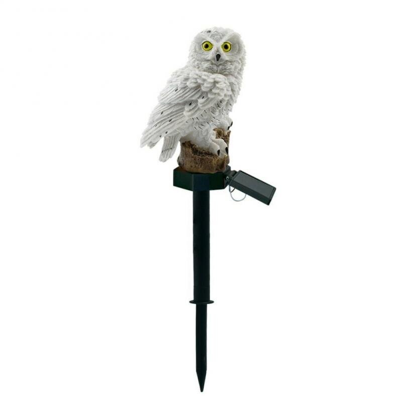 Uil Eekhoorn Parrot Vorm Energie Lamp Led Solar Outdoor Tuin Waterdichte Verlichting Nachtlampje Uil Uil Gazon Lamp Decoratie: white