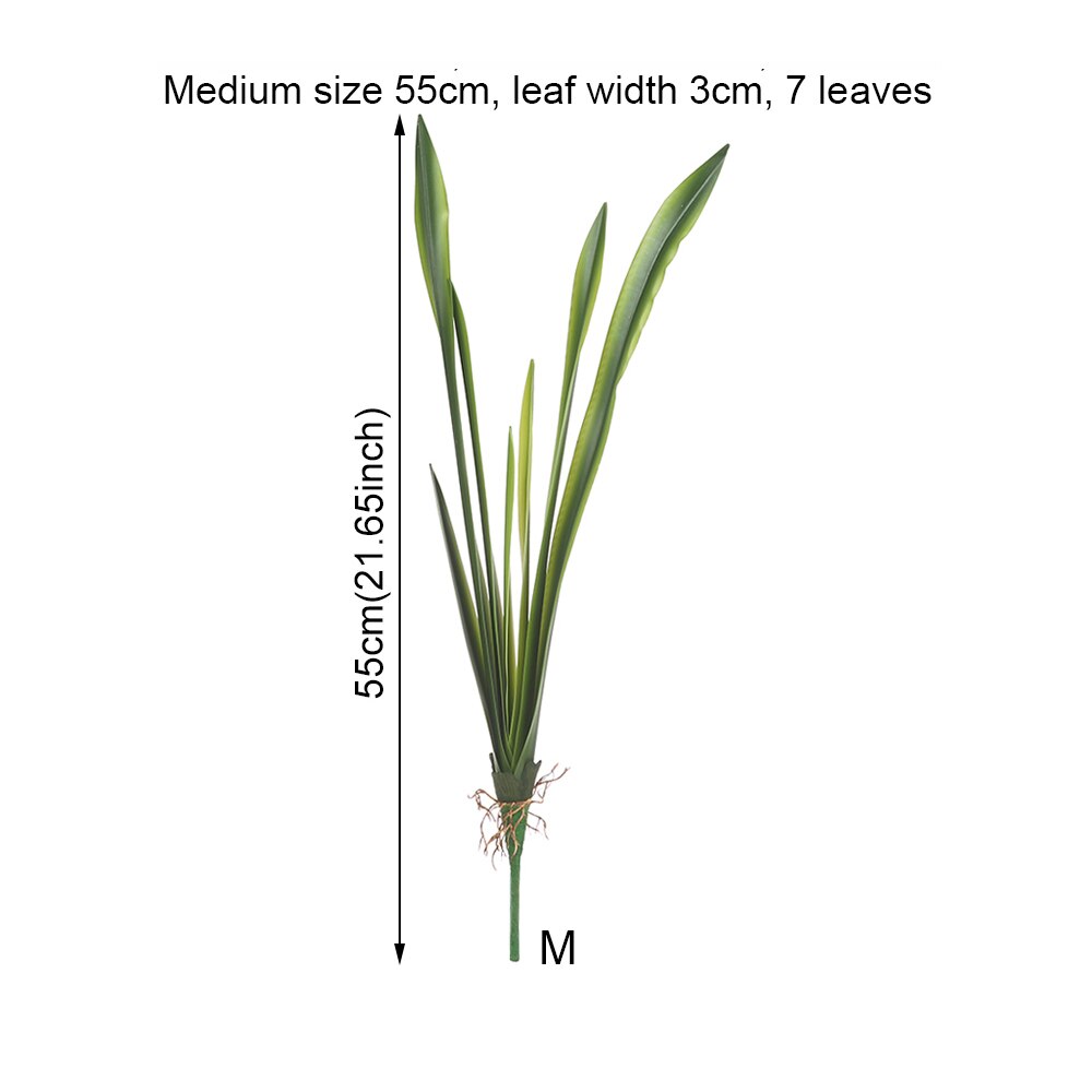 5/7/10 Real Touch Artificial Orchid Leaf Silicon Feel Leafs Butterfly Orchid Flower Home Decorative Grass Arrangements Plant: M