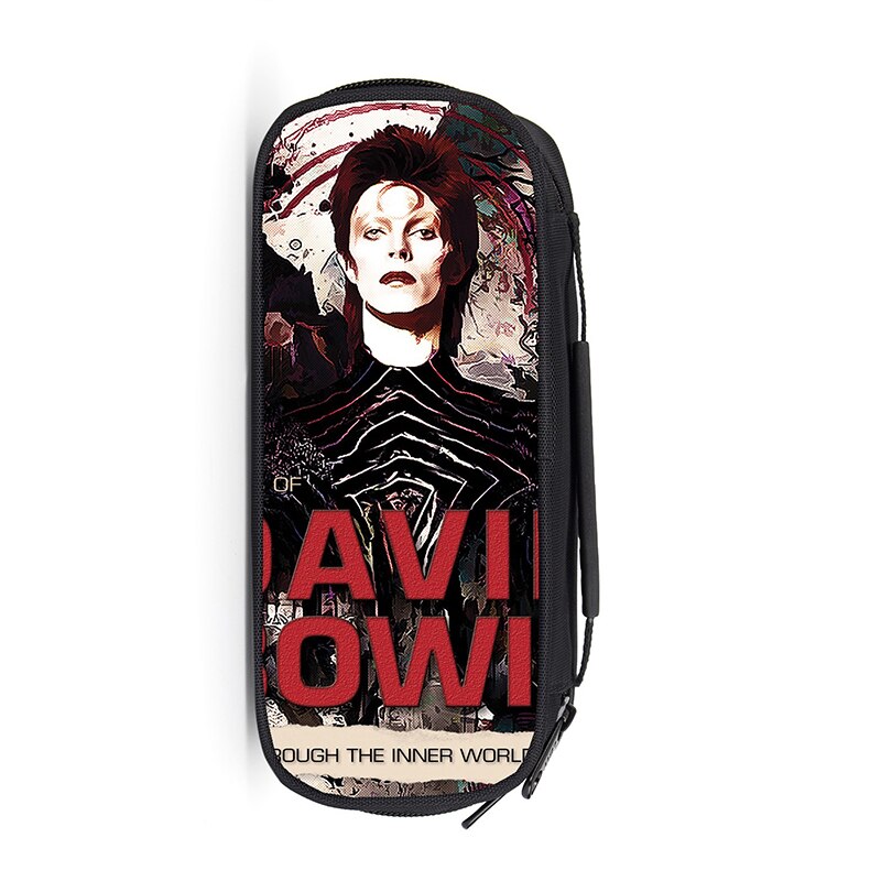 Rock Singer David Bowie Boys Girls Pencil Bag Students Multifunction Pencil Case School Supplies Sotrage Bags Kids Wallet: 005