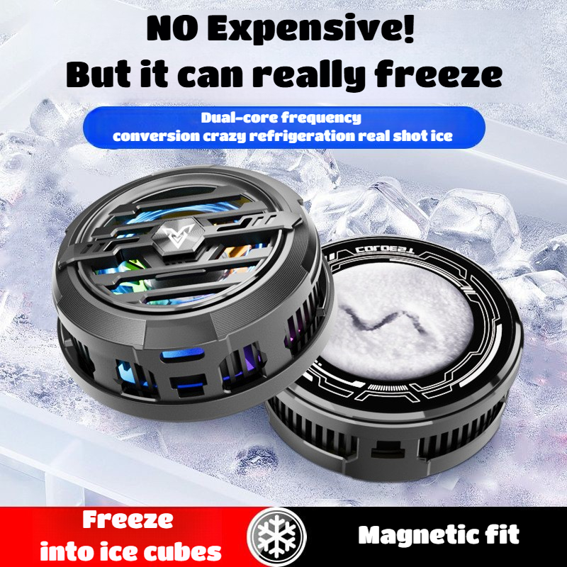 F27 Mobile Phone Cooler 15W Powerful Cool Heat Dissipation Magnetic Back-clip 2 in 1 Icing Silent Semiconductor Cooling Radiator