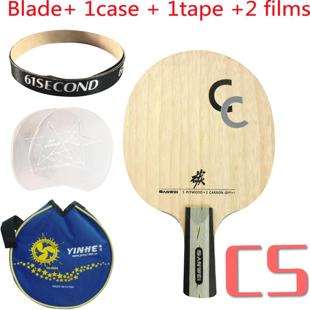 SANWEI CC Table tennis blade 5 wood+2 carbon OFF++ training without box ping pong racket bat paddle tenis de mesa: CS with Y 1 case