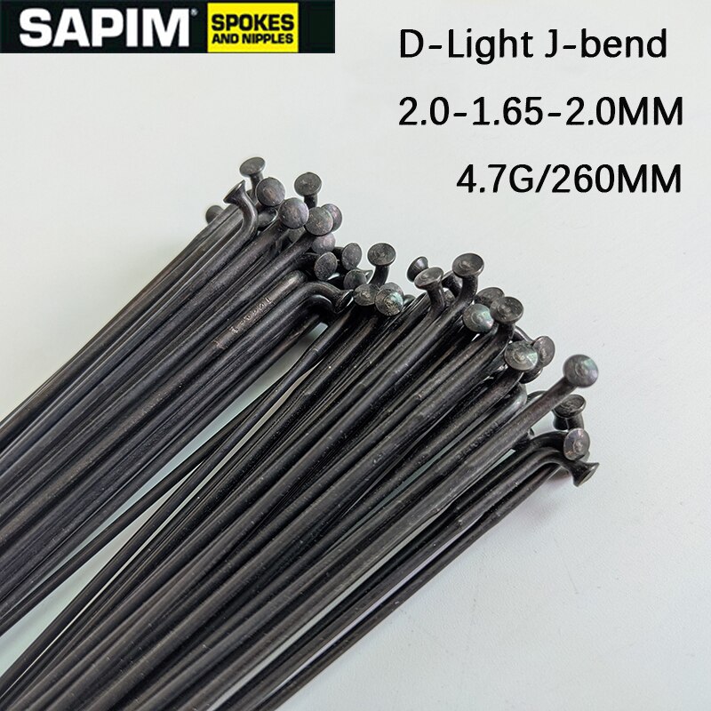 Sapim-Radios d-light para bicicleta de montaña, radios BMX de 1,65 MM, tres tomas, reducción de radios para bicicleta de carretera