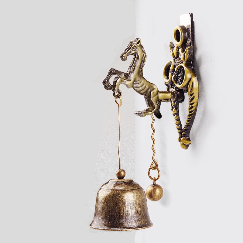 Timbre de Metal de Animal nostálgico, diario, carillones de viento, decoración de pared del hogar, campana de hierro: horse