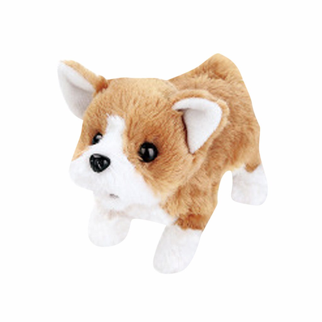 1PCS Electric Toy Soft Realistic Teddy Dog Plush Walking Glowing Barking Dog Funny Simulation Moving Plush Stuffed Doll Toys#g4: K