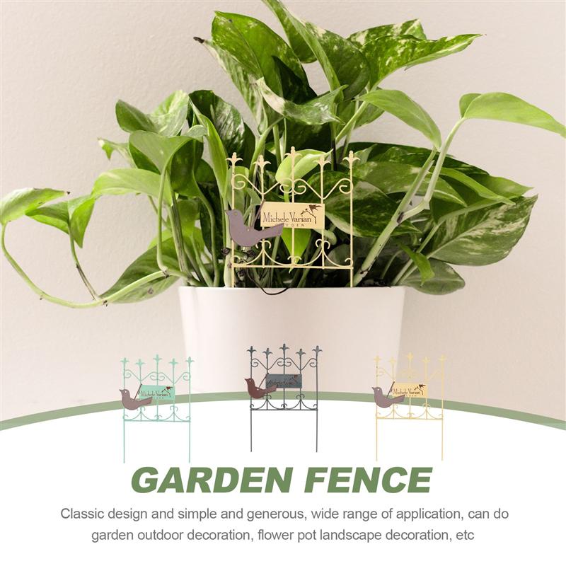 3PCS Iron Mini Fence Premium House Balcony Garden Decoration Miniature Fence