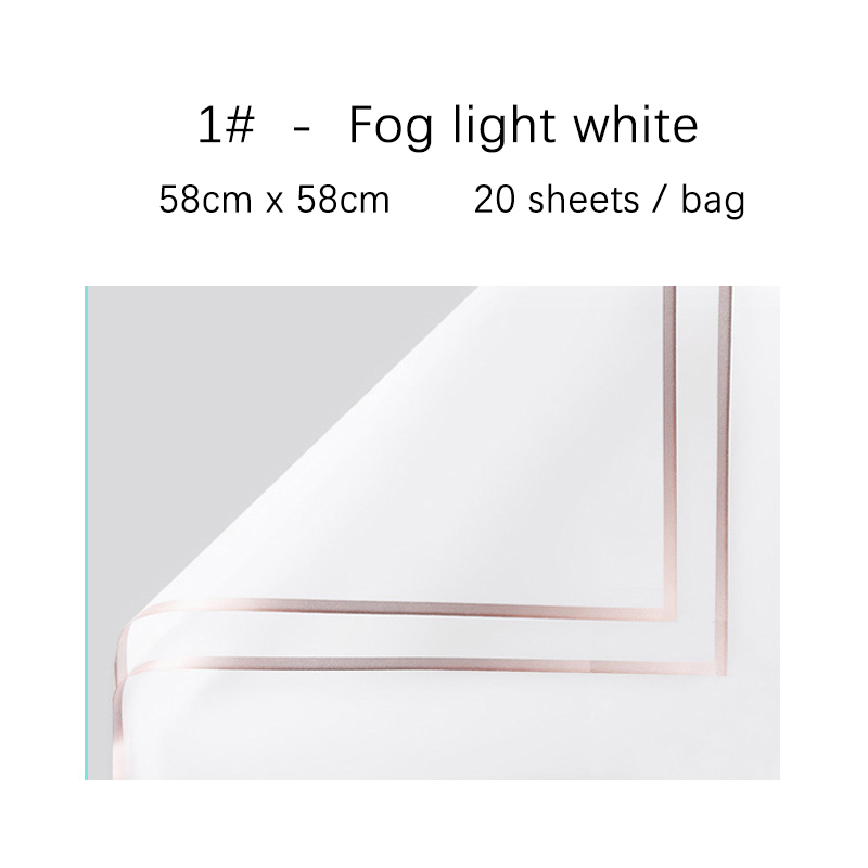 Carta per mazzo da fiorista impermeabile, carta da regalo per fiori freschi con bordo dorato, confezione regalo, artigianato fai-da-te, forniture per mazzo da fioraio: 1