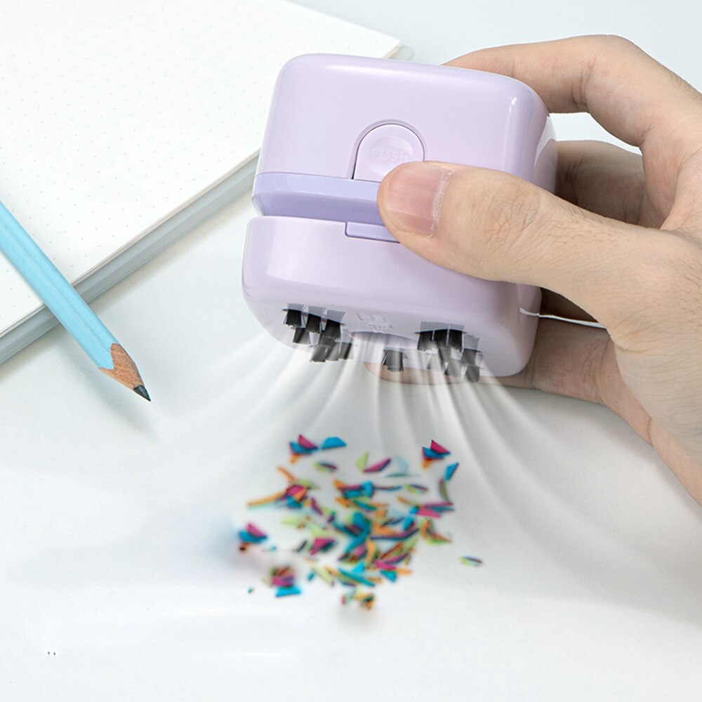 Delikatessen Schreibtisch Elektrische Staubsauger Schüler Radiergummi Reiniger Büro Geschreddert Papier Tastatur Staub Mini Automatische Reinigung Werkzeuge
