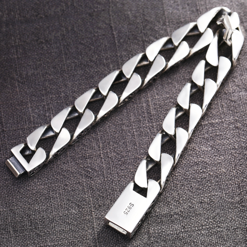 Novo design original prata charme masculino pulseiras retro 2021 de alta qualidade legal masculino biker jóias acessórios corrente mão