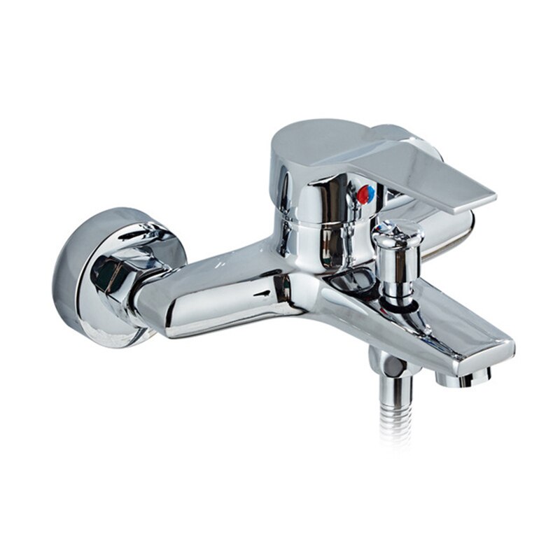 Messing Wall Mounted Bad Kraan Badkamer Kraan Hoogte Verstelbare Rack Met Lifting Staaf Kraan Controle Waarde Douche Kraan: Chrome Control Valve