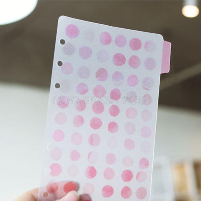 Juego de separadores de hojas para diario, divisor del cuaderno de hojas sueltas A5 A6, separador de índice, suministros escolares para estudiantes, estilo fresco y claro, 1 Juego