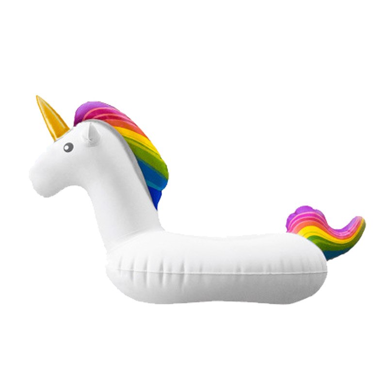 Mini water opblaasbare bekerhouder voor zwembad, Eenhoorn Flamingo Drinken Bekerhouder, zee strand speelgoed voor festival party drijvende: Unicorn 33x18cm