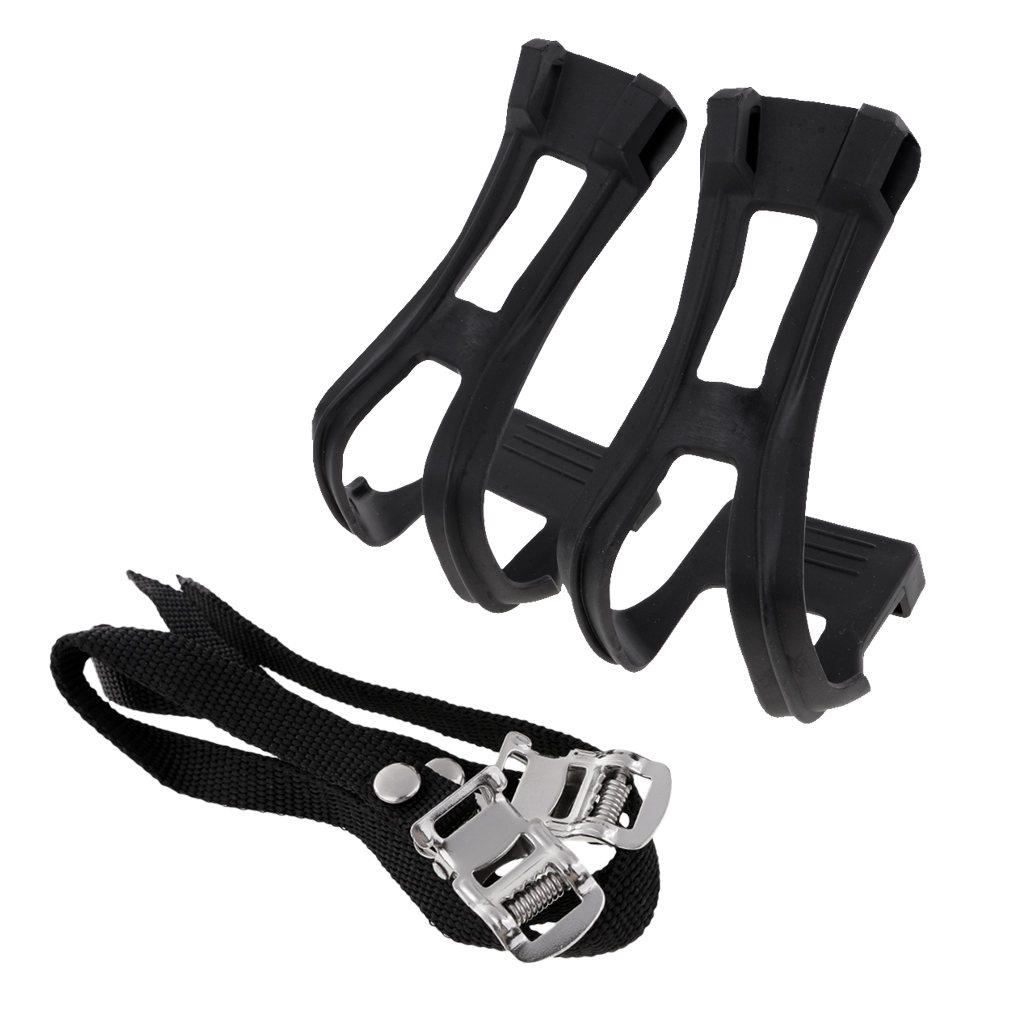 1 Paar Weg Mountainbike Pedaal Teen Clips En Riem Set Met Schroef