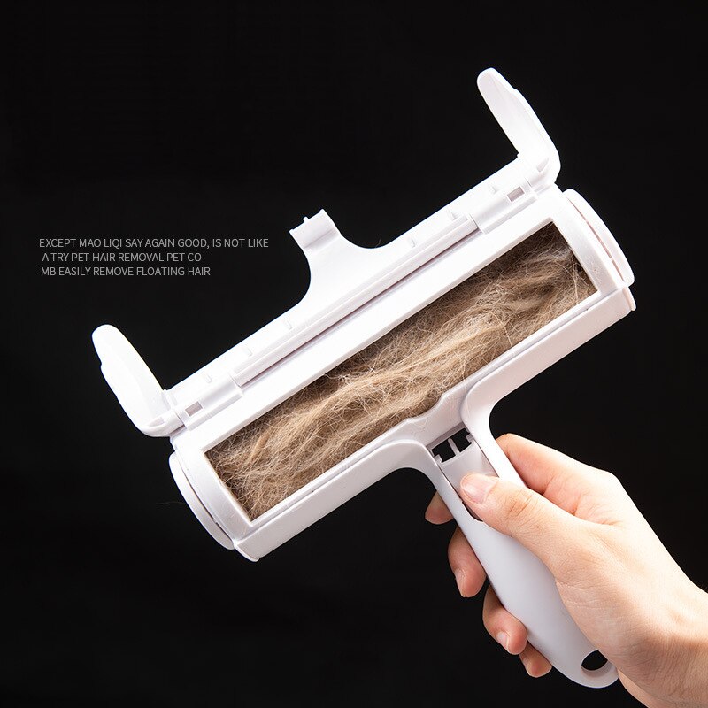 Reusable Pet Hair Remover Roller Two-way Roller Lint Sticking Removing Dog Cat Hair Furniture Carpets Clothing Automatic Clean