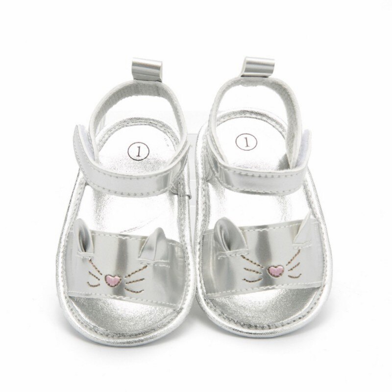Baby schoenen Zomer Meisje Sandalen Leuke Kat Zachte Zolen Gouden Prinses schoenen Mode Baby Meisje Sandalen: S / 13
