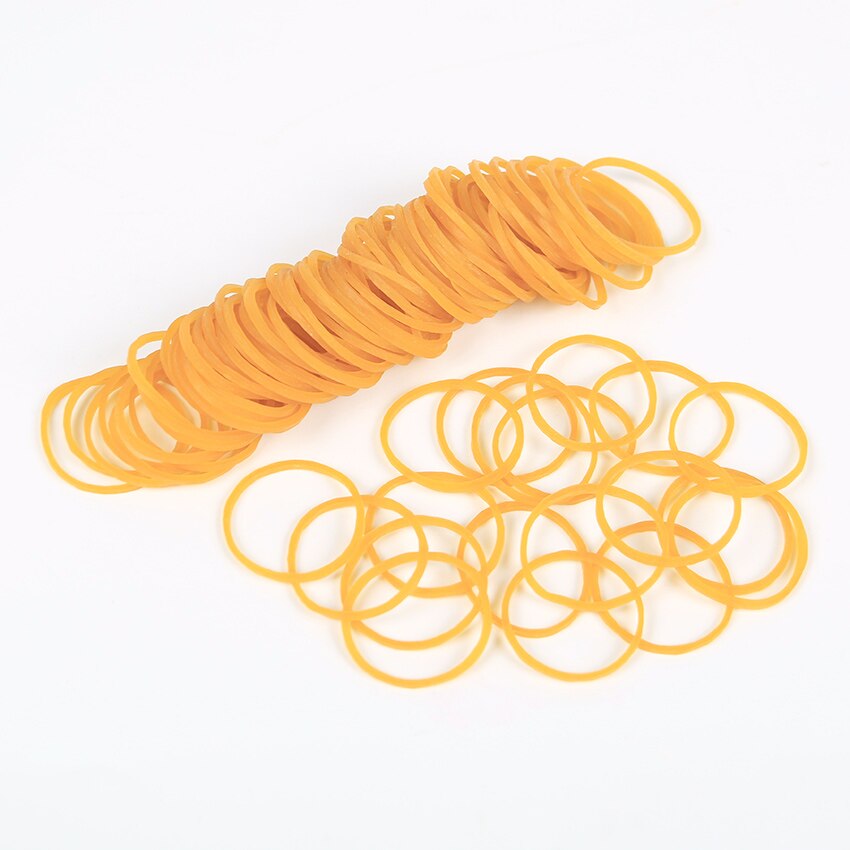 Bande de caoutchouc élastique pour emballage, 100 pièces, jaune Normal, fournitures de papeterie de bureau et d'école