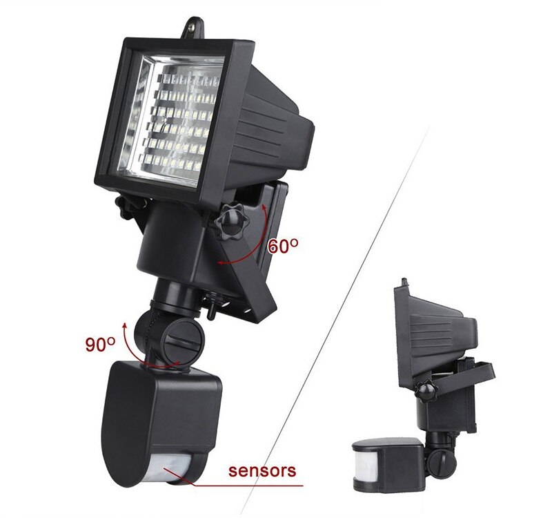 LED Solar Lamp Waterdichte Solar Light Pir 60 100 LEDs PIR Bewegingsmelder Deur Wandlamp Buitenlamp Security Spot verlichting