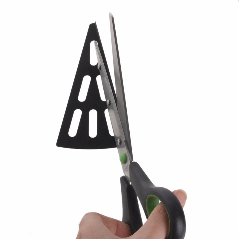 2 in 1 Multifunctional Scissors Pizza Slicer Cutter Server Tray pizza shovel Tool Kitchen Cook Gadget Stainless Steel
