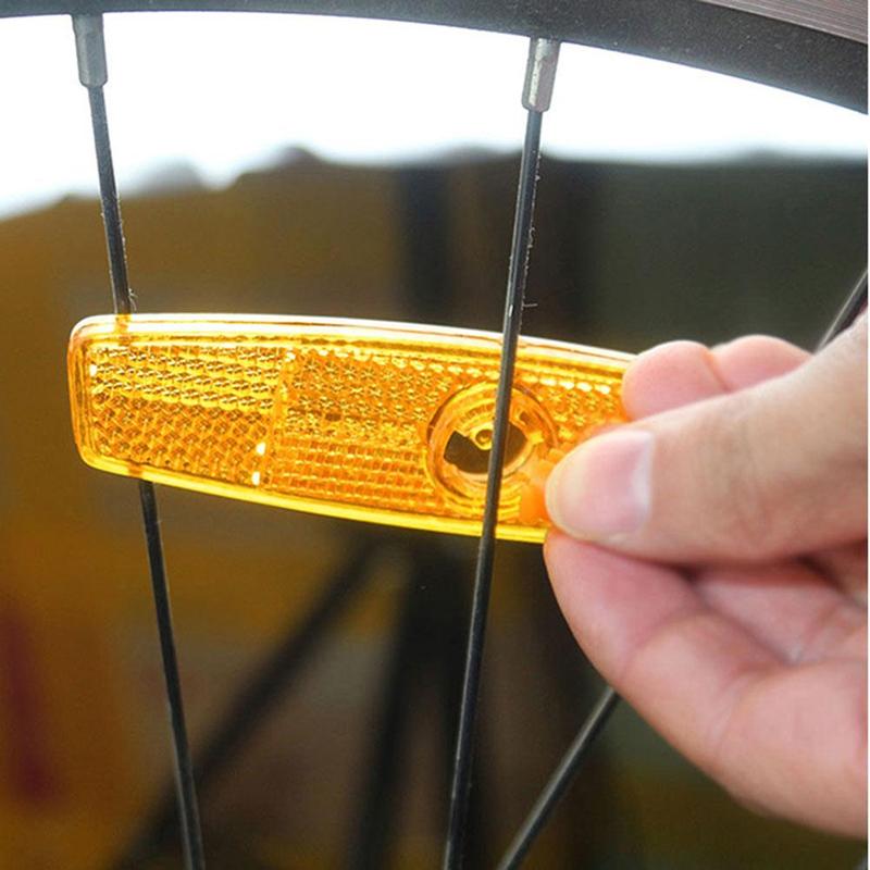 4 Stuks Geel Mountainbike Spaken Lichten Reflector Verlichting Fiets Wiel Verlichting Fiets Verlichting