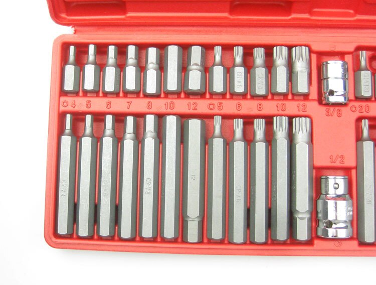 40 stk/sæt cr-v bit sæt hex spline trox bits og bit holder fatning adapter til elektriske skruetrækkere reparation værktøjssæt