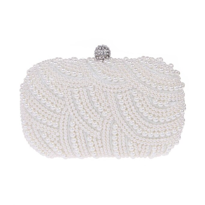 Party Avondtasje Pu Vrouwen Bloem Crystal Avondtasje Clutch Kralen Party Handtas Weding Club Portemonnee: Beige