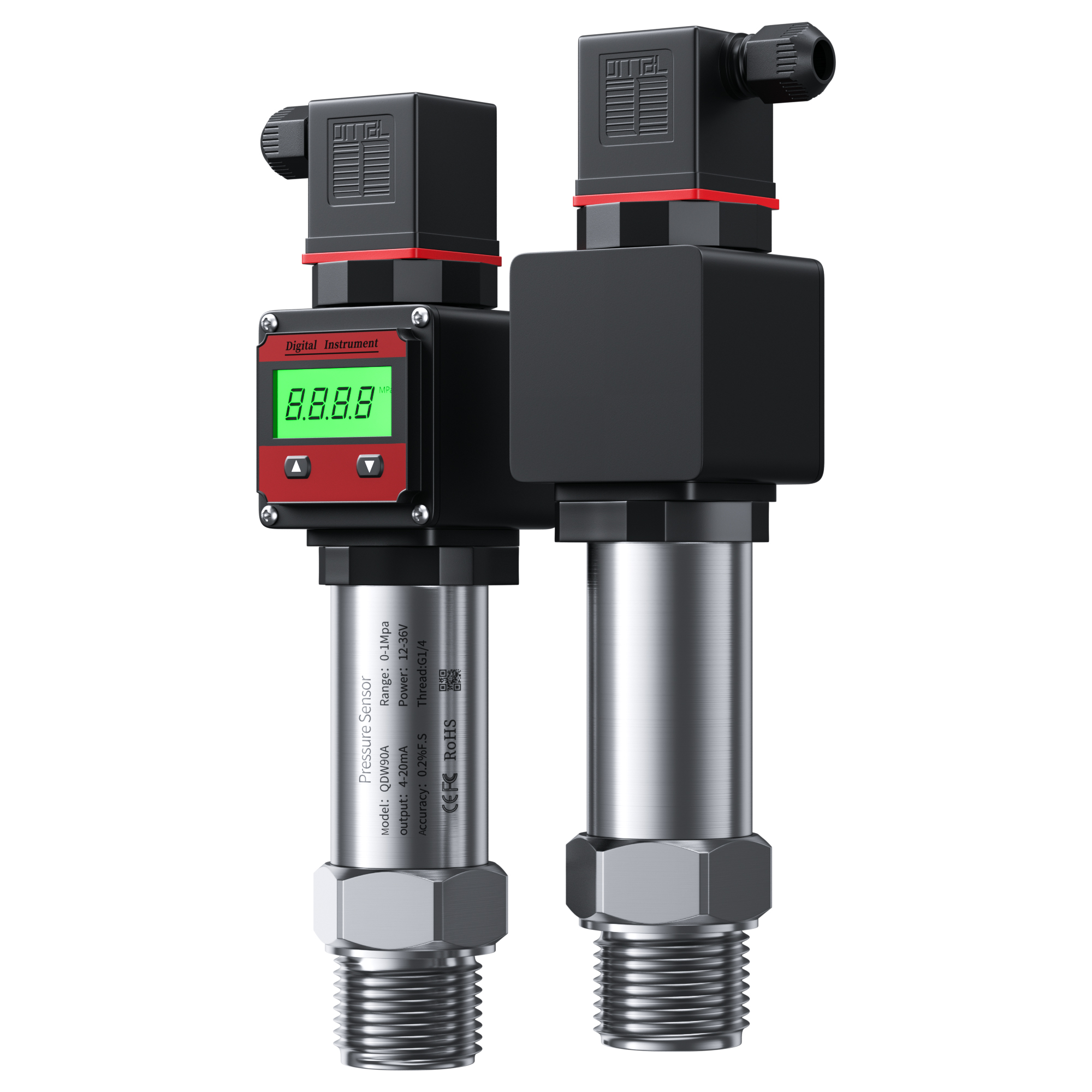 Digitaler Drucksensor 0-10Bar 0-16Bar 0-25Bar Wasser Öl Luftdrucksender 4-20mA 0-10V RS485 mit M20*1,5
