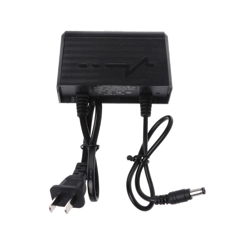 Alimentation ca cc chargeur adaptateur 12V 2A ue prise américaine étanche en plein air pour moniteur CCTV CCD caméra de sécurité