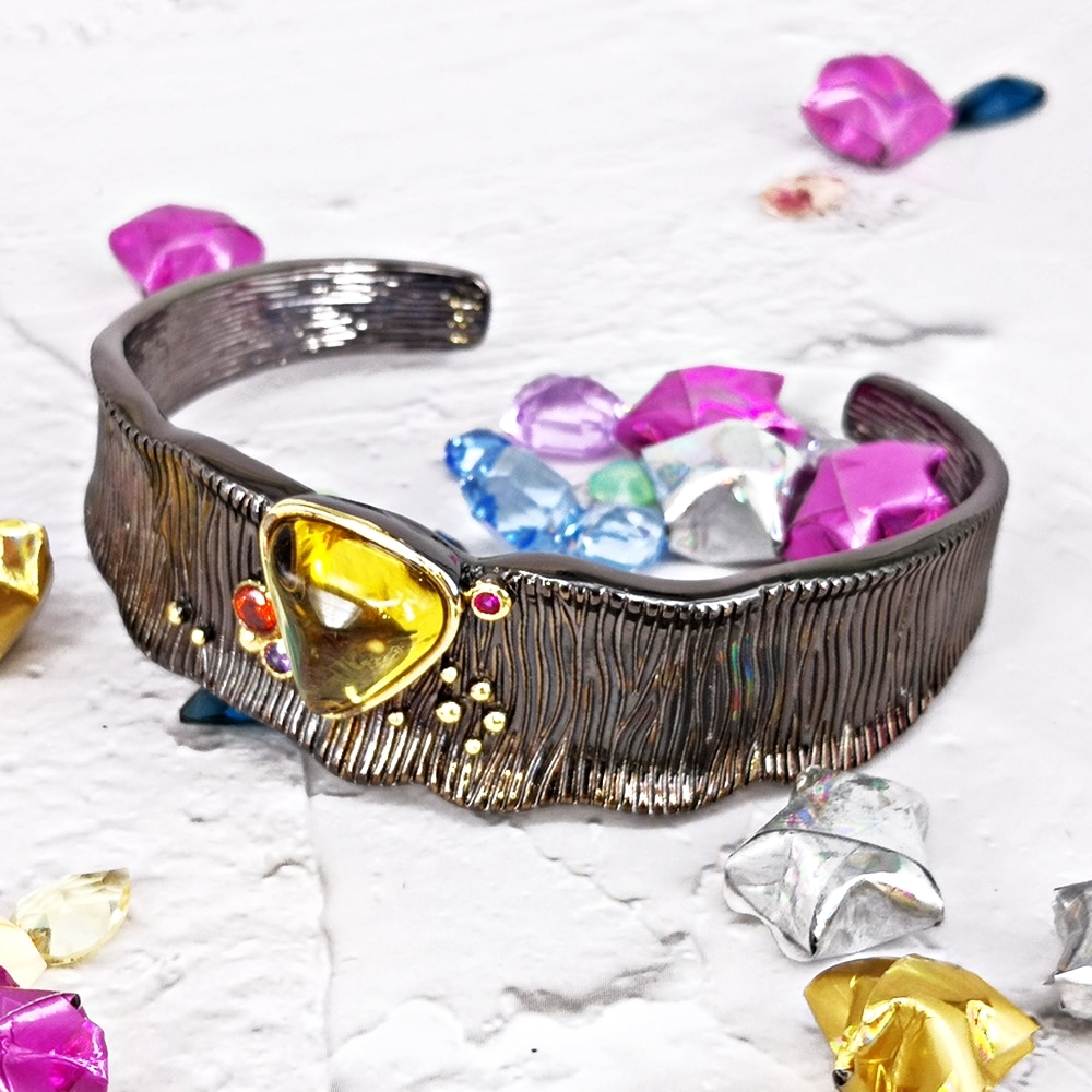 Dreamcarnival 1989 recém chegados grande manguito pulseira & pulseira para mulher preto zircônia de ouro barroco festa deve ter jóias wb1254g