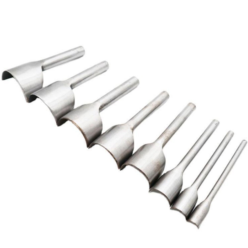 11pcs/set 5-50 mm Half Round Leather Cutter Leather craft tools semicircular punch cut for Belt Wallet Leather Punch DIY tool