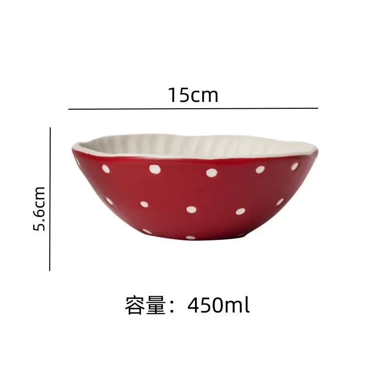 Conjunto completo de utensílios de mesa cogumelo fofo Prato de copo de cerâmica Tigela de sopa Par com colher copo de leite Louça infantil Utensílios para cozinha: ROXO