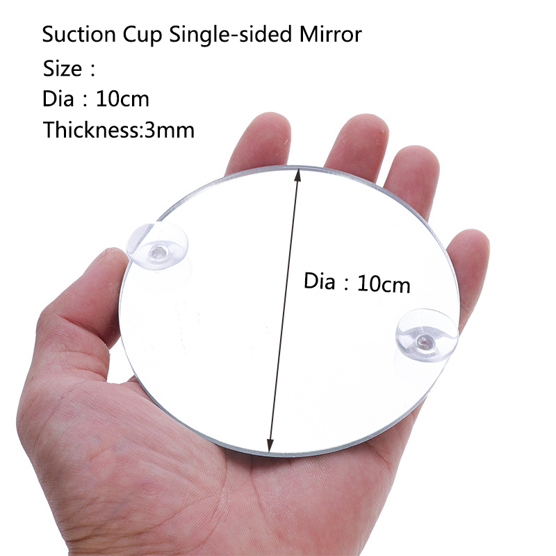 Akrylowe akwarium Betta lustro ryba czołg Pływające okrągłe lustro dla ryb Betta Flowerhorn Cichlid trening 4cm/5cm/6cm/7cm/8cm: Srebrny