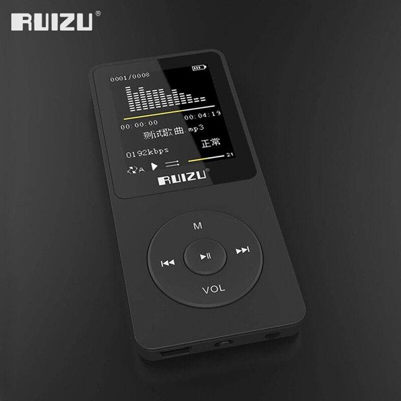 RUIZU X02 100% original English version Ultrathin MP3 Player with 32GB storage and 1.8 Inch Screen can play 80h, Original