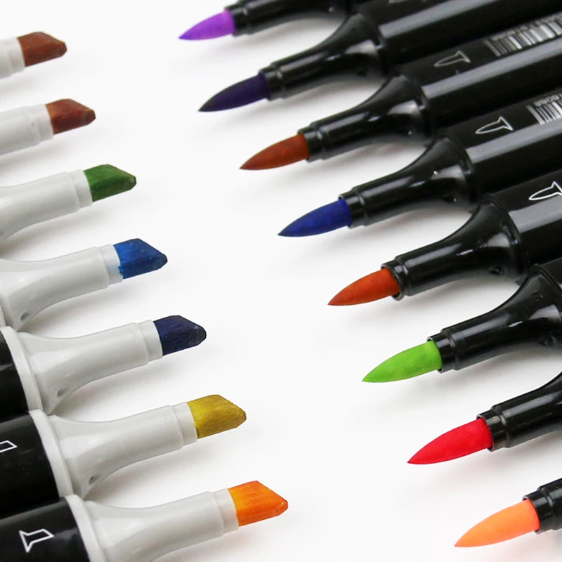 TOUCHNEW Marker 6/12/30/80/168 Farben Sanft Bürste Marker Kuli einstellen Alkoholbasierter Marker Manga Zeichenpinsel einstellen Schulkunstbedarf