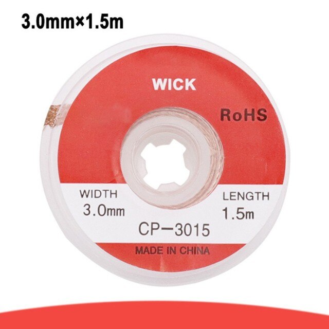 Suction Wire CP/CP-2515/CP-3015/CP-3515 2/2.5/3/3.5mm Desoldering Braid Solder Remover Copper Core Spool Wire Cable: CP 3015