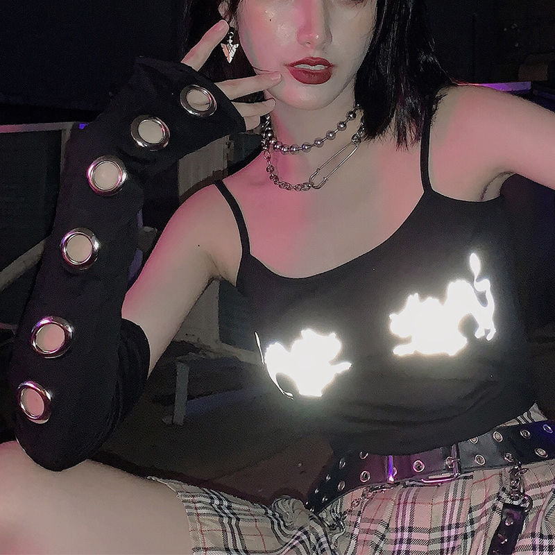 Harajuku Punk Gothic Eyelet Arm Warmer Black Arm Sleeve Men Women Sport Outdoor Elbow Length Cuff Sleeves Cool Oversleeve