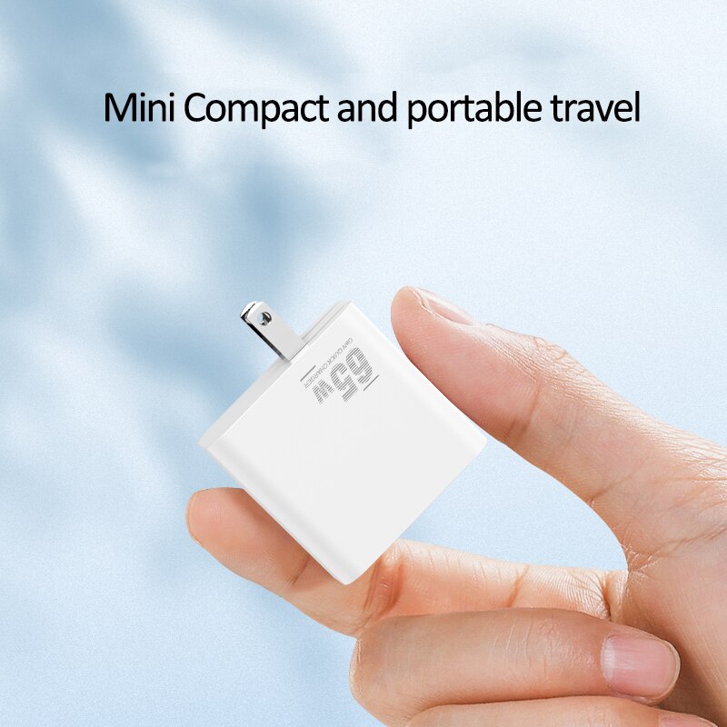 ILEPO-cargador USB Mini GaN de 65W, dispositivo de carga rápida 4,0, 3,0, PD3.0, para iPhone 13, 12, 11, 8 Pro Max, portátil, Macbook