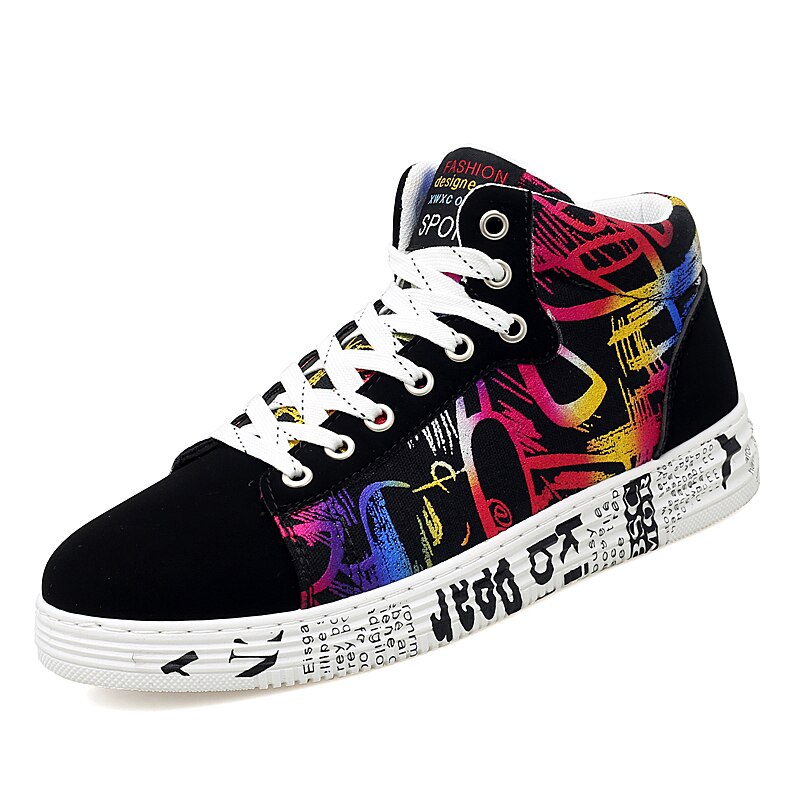 children's shoes hip hop men's shoes graffiti student casual shoes sneakers
