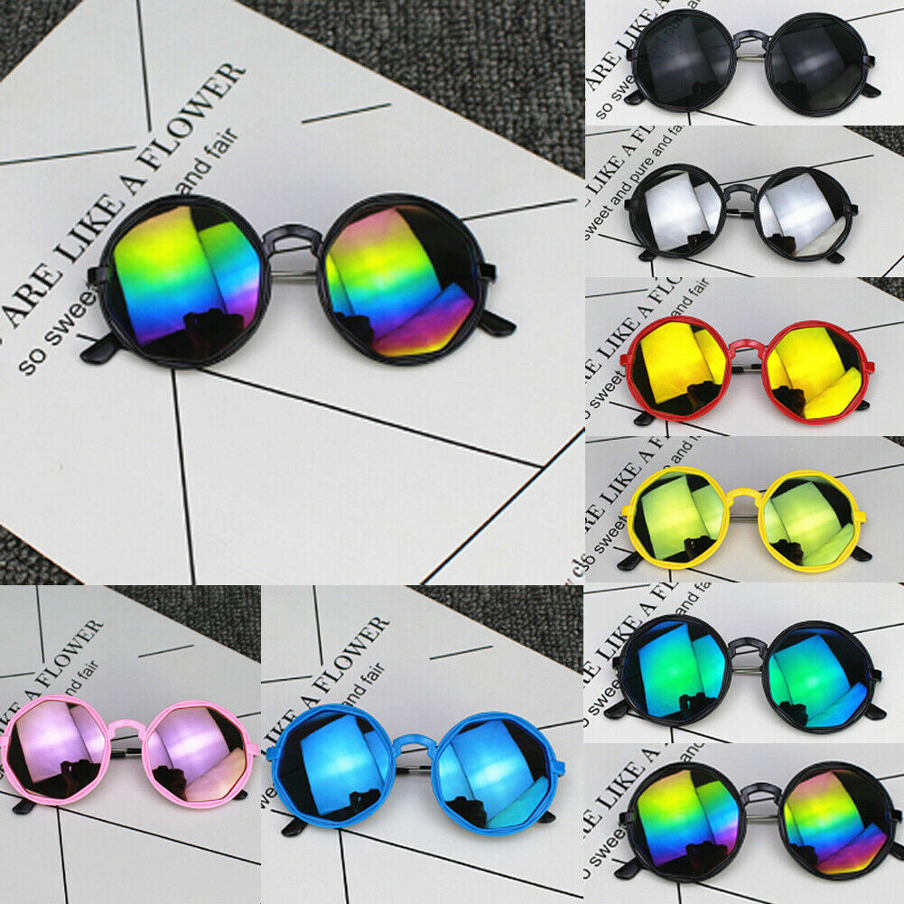 Retro Kids Sunglasses Boys Girls Round Goggle Colorful Sunglasses Frame Eyewear for Kids Novelty Toys