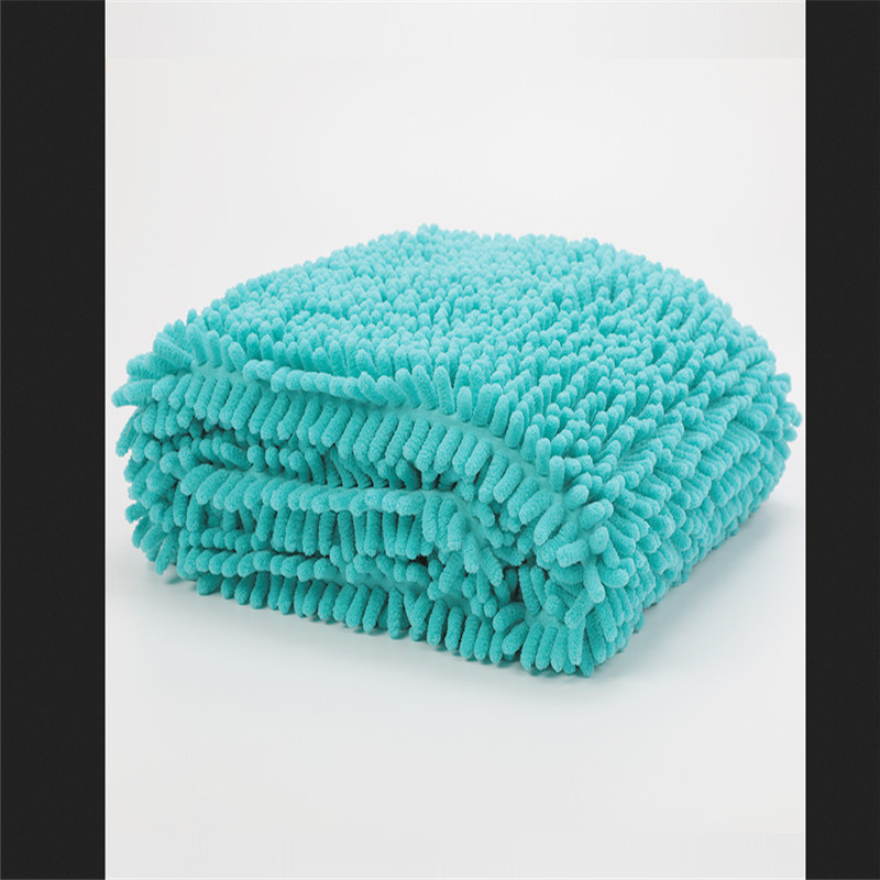 2 Colors Pet Dog Cat Grooming Drying Towel Absorbent Bath Shower Wash Cleaning Tools Home Hanging Pet Towels: Blue / L