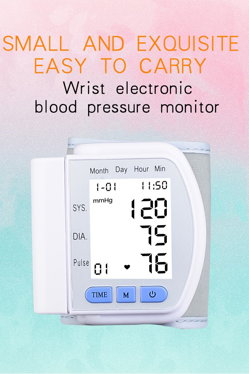 Eletrical Bloeddrukmeter Bloeddruk Presure Meter Monitor Pols Hartslagmeter Draagbare Oscillometrische LCD Digitale Dubbele Modus