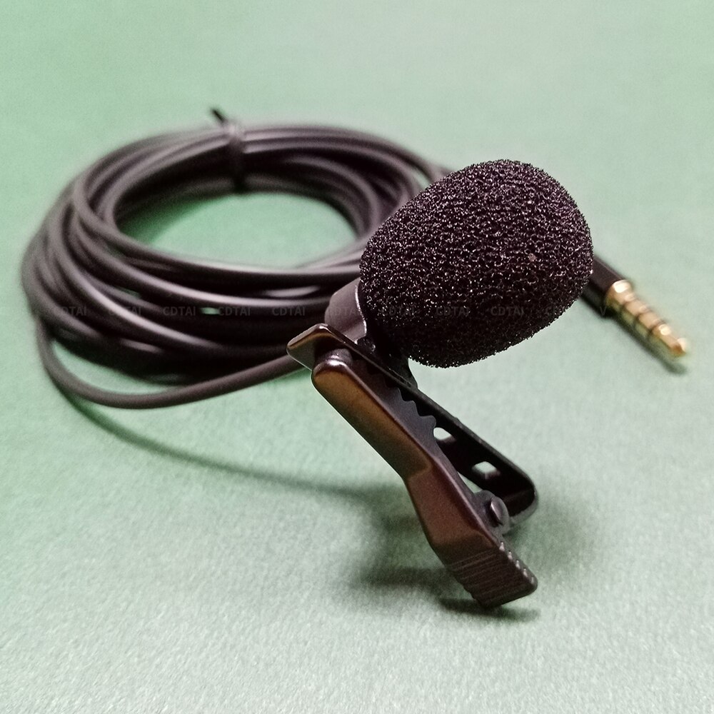 3.5mm mikrofonclips mit halsband und 3m für mobiltelefone, die in vorlesungen sprechen, mit halterung und clip für ansteckmikrofone