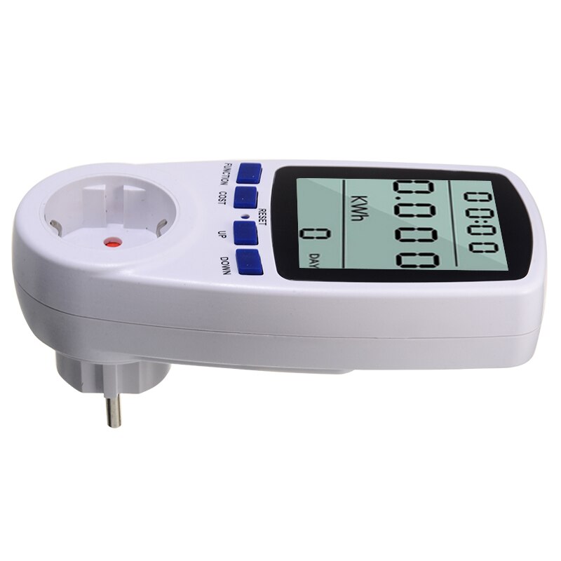 Digitale Lcd Energy Meter Wattmeter Wattage Elektriciteit Kwh Energiemeter Eu Plug Meten Outlet Power Analyzer 230V Ac