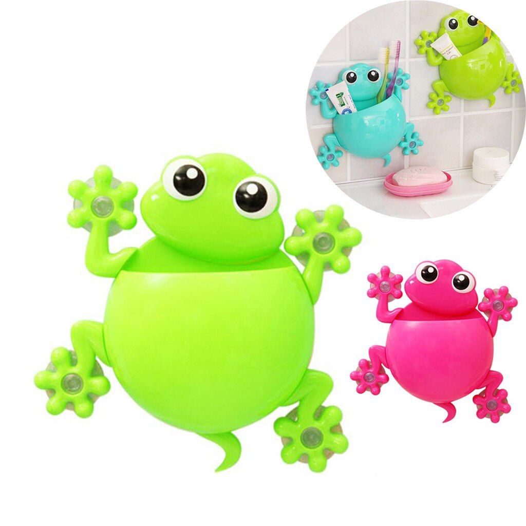 Cute Cartoon Kids Toothbrush Toothpaste Holder Wall Mounted Suction Cup Toothbrush Toothpaste Holder Bathroom Decor#45
