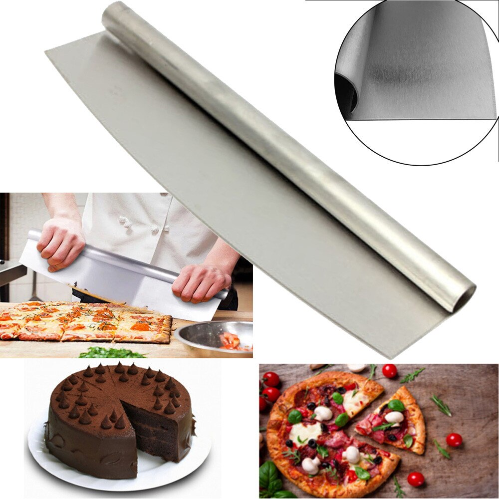 Stainless Steel Pizza Cutter 12 inch Blade Rocker Slicer Pizza/Cake /Chees/bread Divider Knife pizza stone 1215