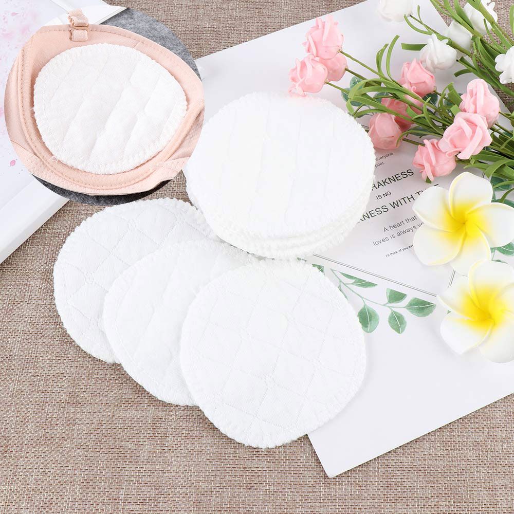 12Pcs Herbruikbare Nursing Zoogcompressen Wasbaar Zachte Absorberende Baby Borstvoeding Anti-Overflow Pure Katoenen Baby Care Accessoires