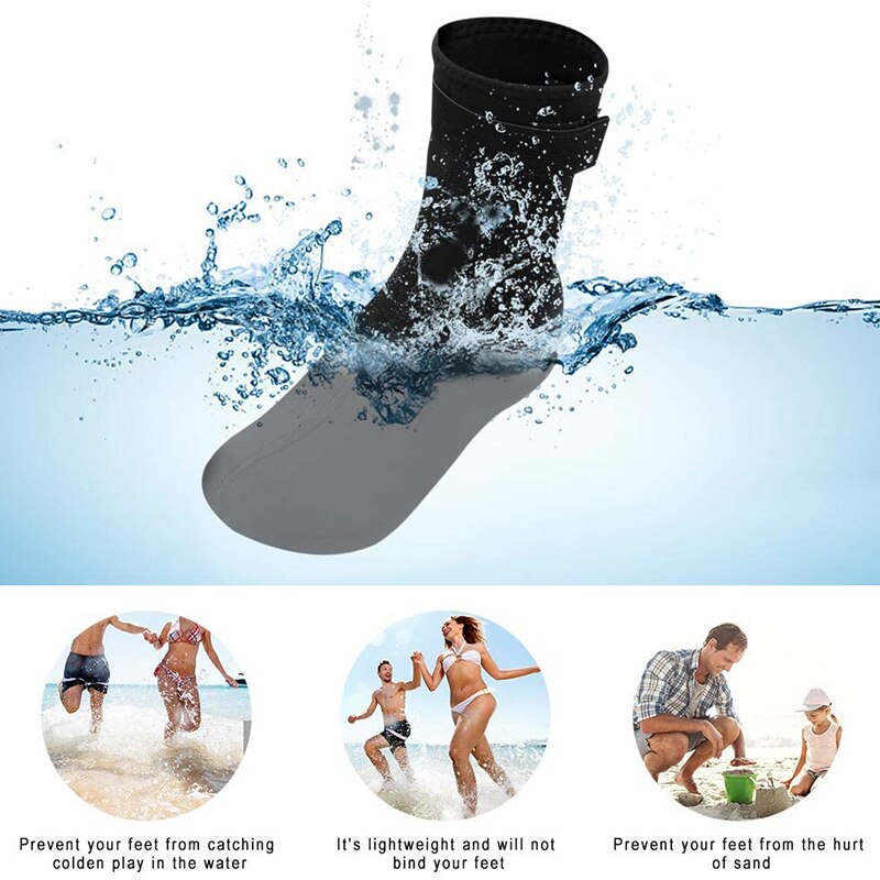 Chaussettes en néoprène 3mm Volley-Ball de Plage Sable Football Chaussettes chaussures de Wading Adapté Pour La Plongée, la Natation, Le Surf, la Plongée En Apnée, Pêche