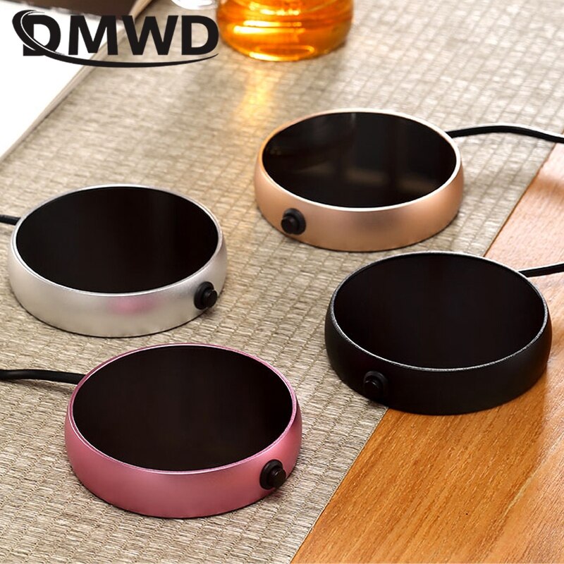 DMWD Mini Electric Plate Portable Heating Cup Pad Thermostat Base Coaster Tea Warmer Water Heater Milk Heat Preservation Pad