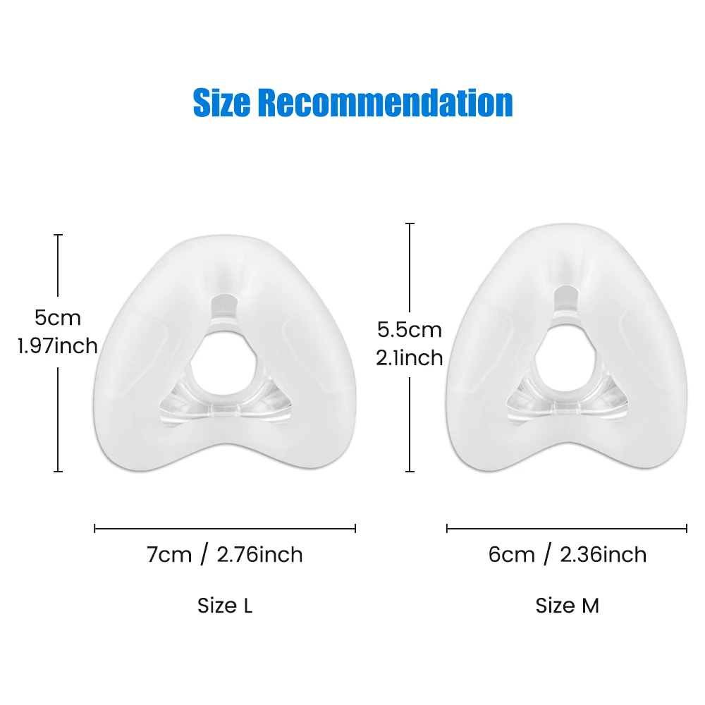 CPAP-Nasenmaskenkissen, Ersatzkissen, kompatibel mit N20 AirFit Premium und Snug Fit, weicher und langlebiger Materialbezug für die Nase